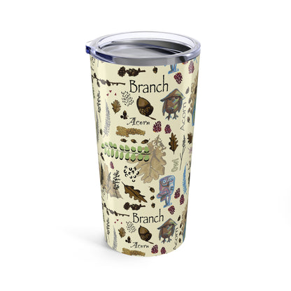 Hoot and Harvest Tumbler | Owl 20oz Nature Cup