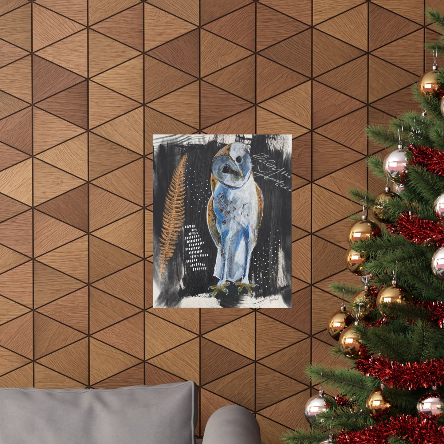 Poster "Opulent Owl" art by Janet Hoard