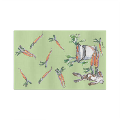 Rabbit Season Kitchen Towel | Whimsical Bunny Decor