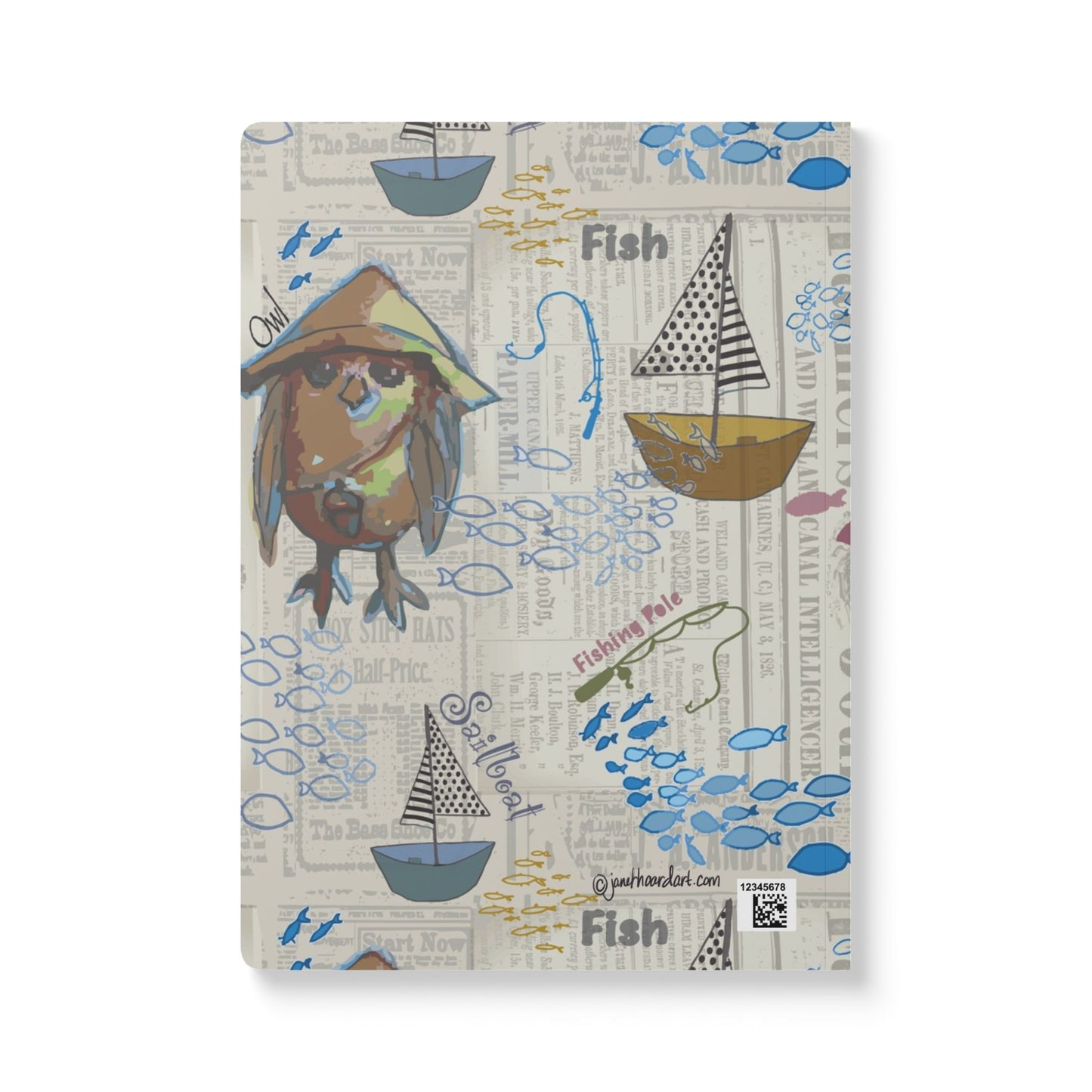 Softcover Journal "Sail Away Owl" by Janet Hoard