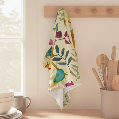 Floral Bird Kitchen Towel | Feather & Bloom Design