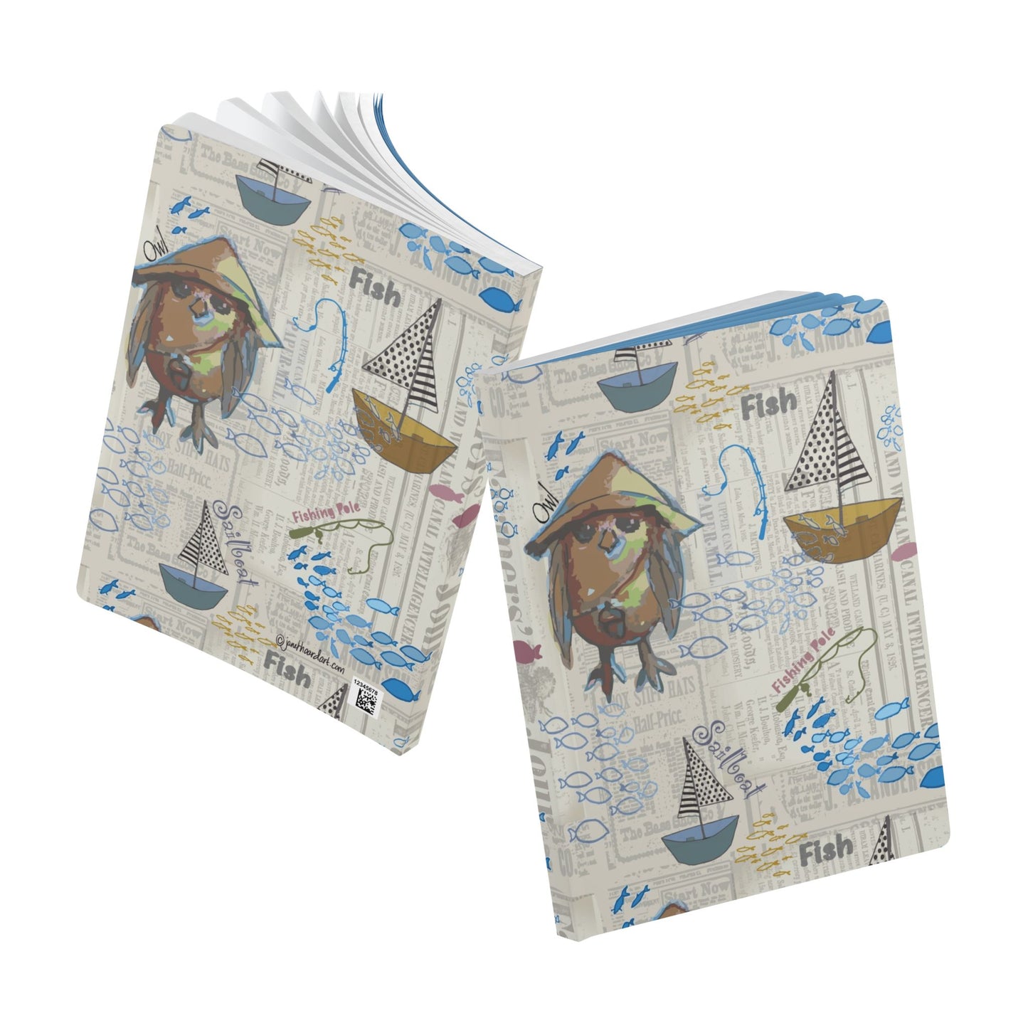 Softcover Journal "Sail Away Owl" by Janet Hoard