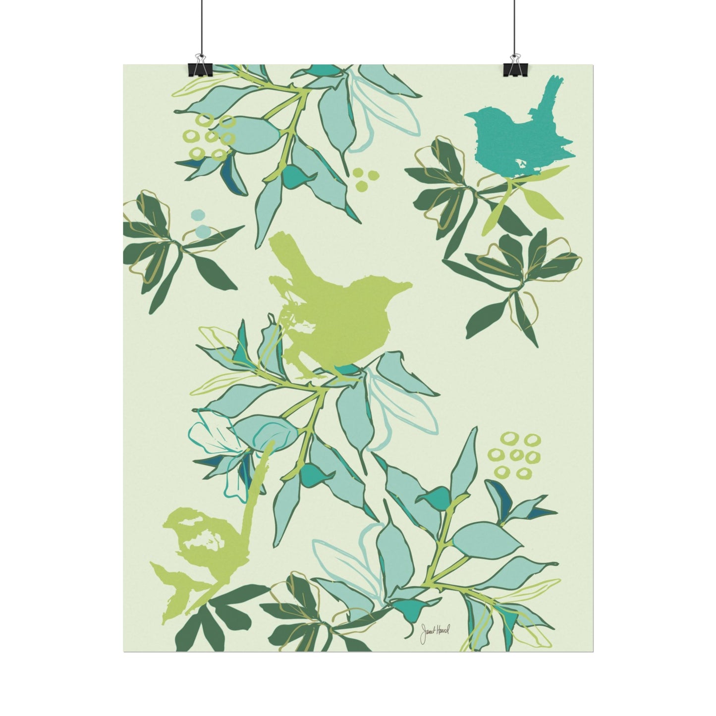 Canopy Mist Wall Art | Soft Green Botanical Watercolor Print