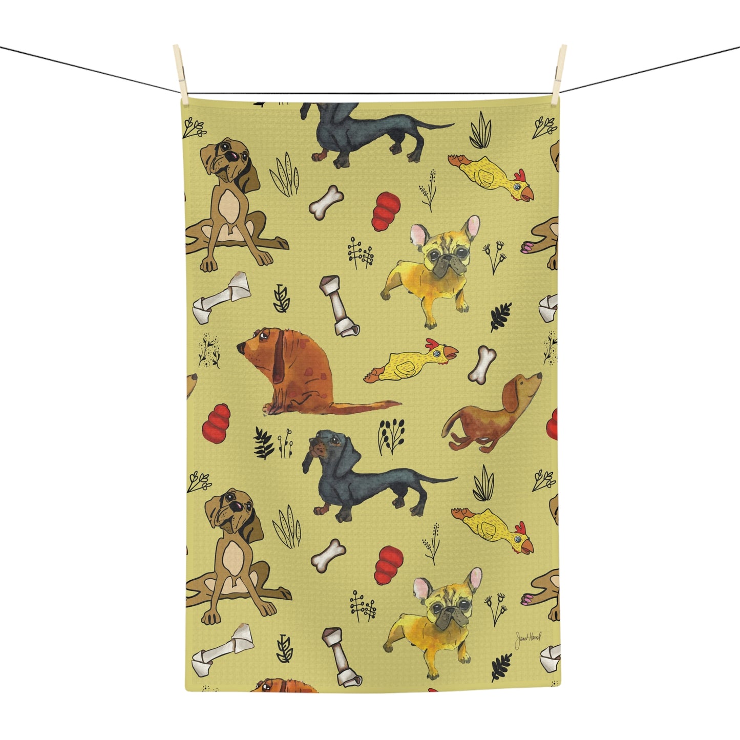 Dog Kitchen Towel | Doggie Delights Cute Pet Design