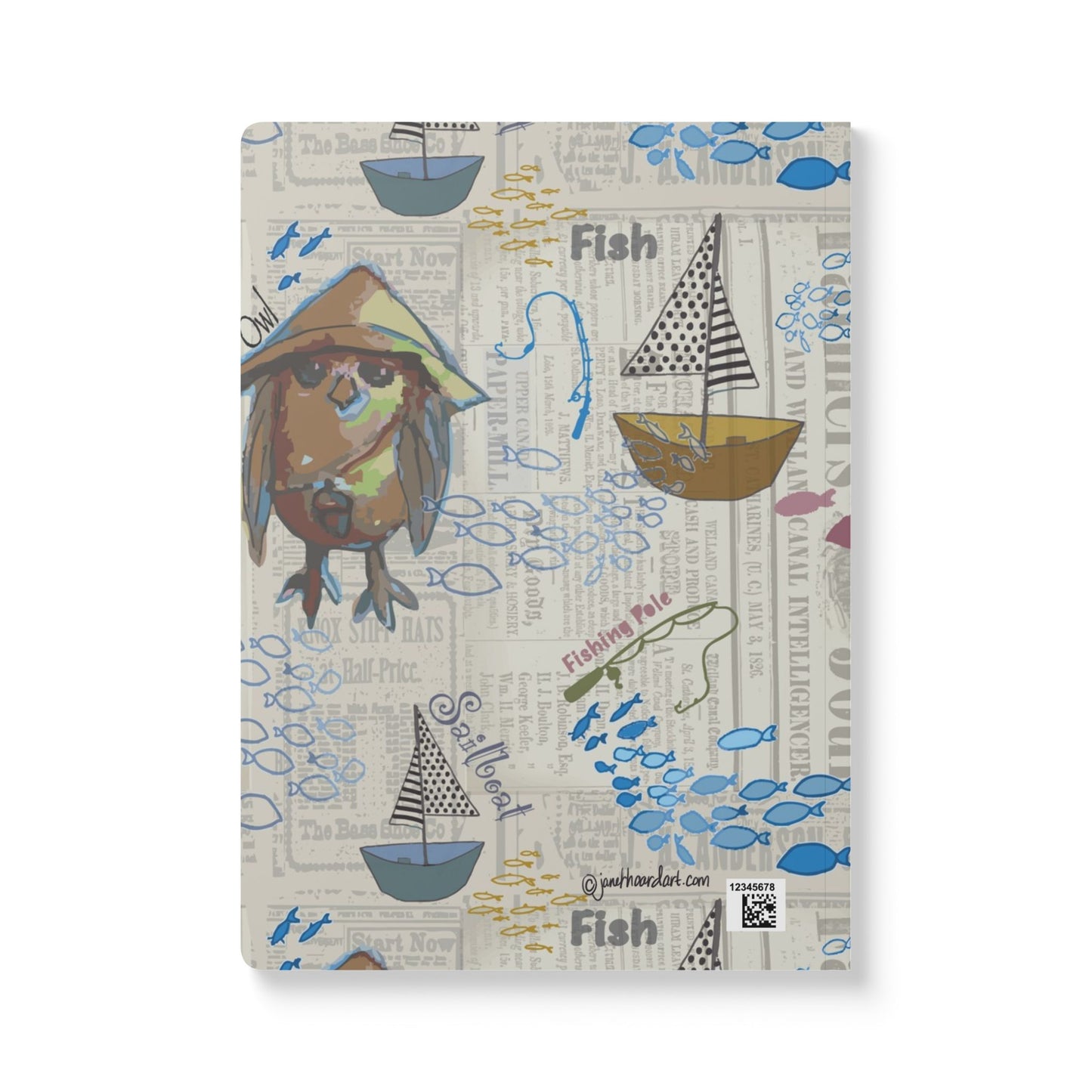 Softcover Journal "Sail Away Owl" by Janet Hoard