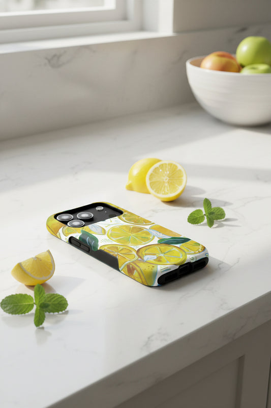 Lemons Galore iPhone 17 Pro Case | Watercolor Lemon MagSafe Tough Case