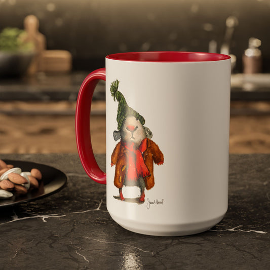 Colorful Mugs 15oz "Not a Creature Was Stirring..." by Janet Hoard