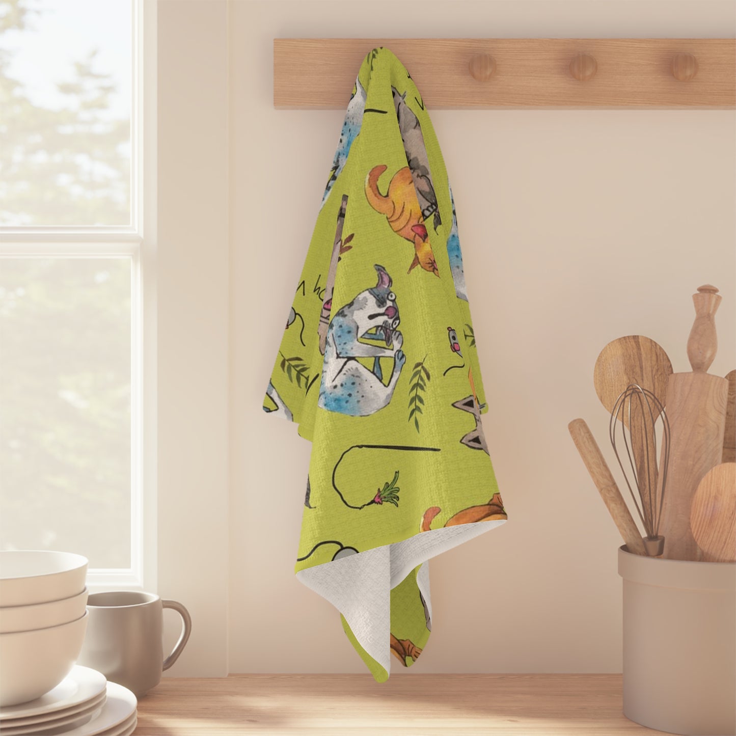 Cat Kitchen Towel | Crumble Cats Whimsical Design