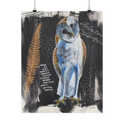 Wings of Wisdom Poster | Owl Nature Wall Art