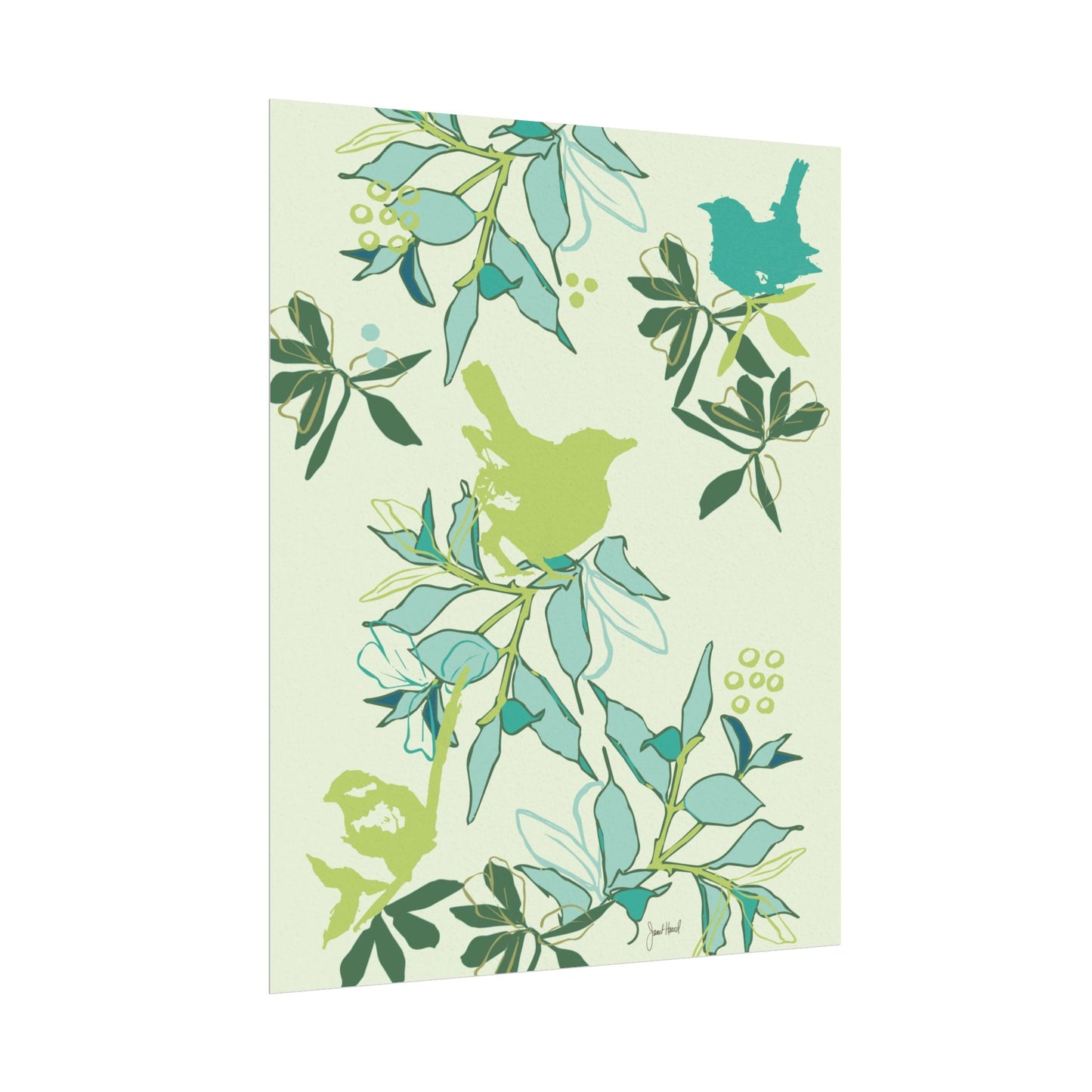 Canopy Mist Wall Art | Soft Green Botanical Watercolor Print