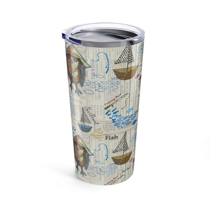 Sail Away Tumbler | Nautical 20oz Travel Cup