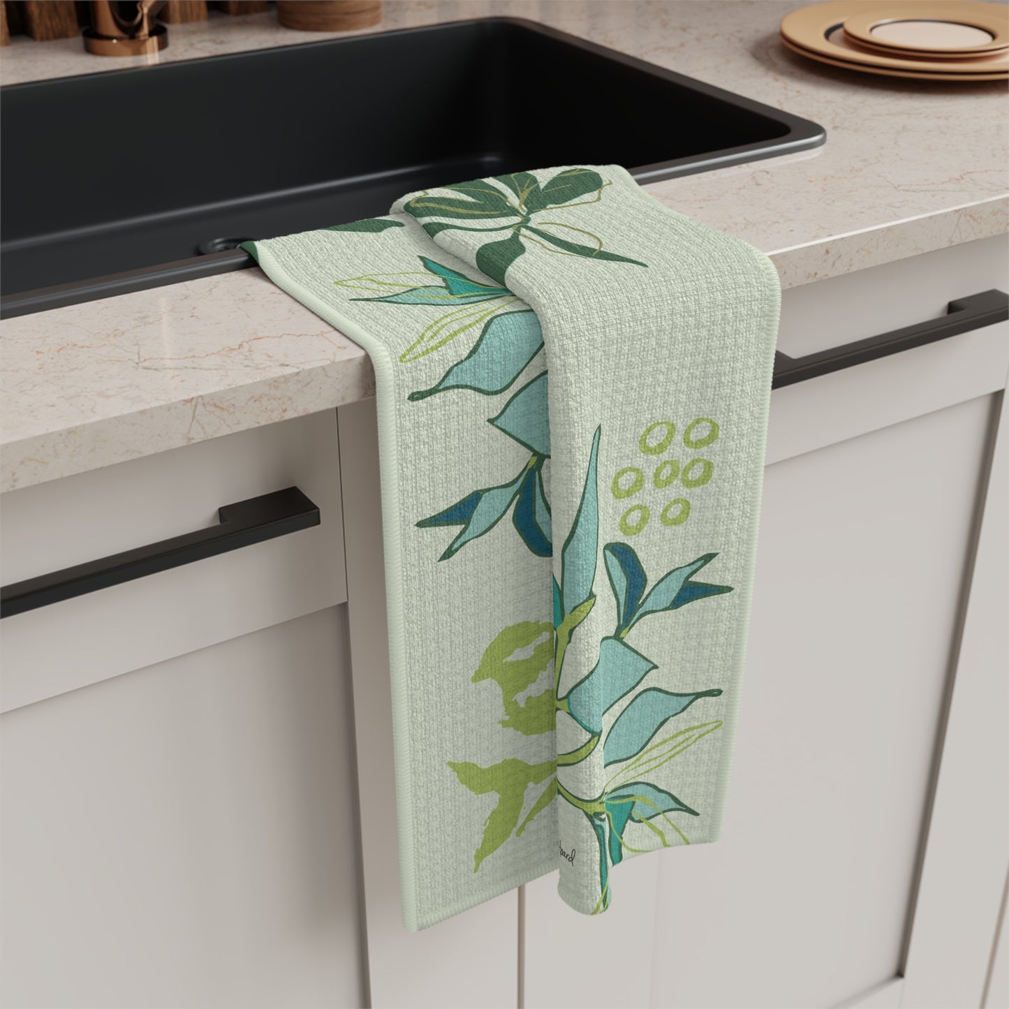 Canopy Mist Kitchen Towel | Soft Green Botanical Decor