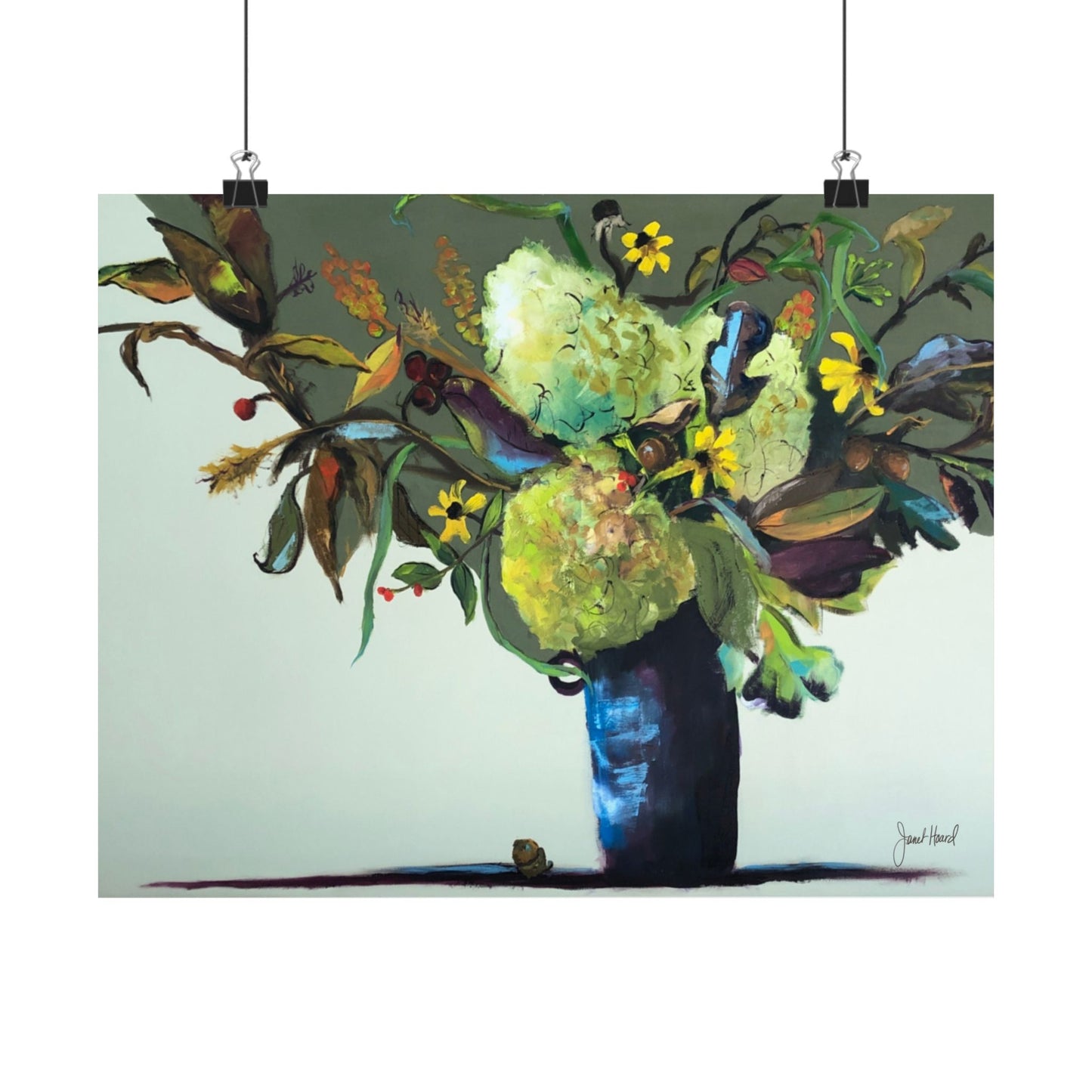 Stay in Color Floral Wall Art Print | Original Watercolor by Janet Hoard