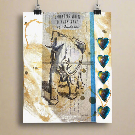 Poster "Knowing When to Walk" with artwork by Janet Hoard