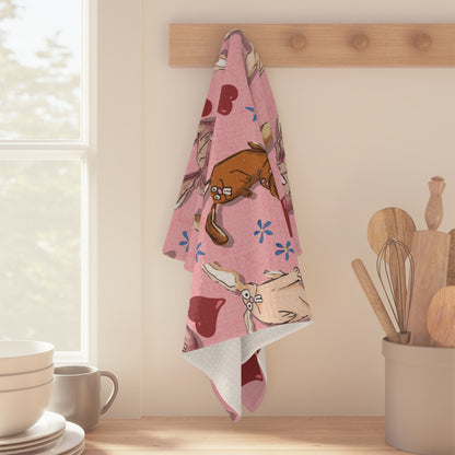 Funny Bunnies Kitchen Towel | Cute Bunny Decor
