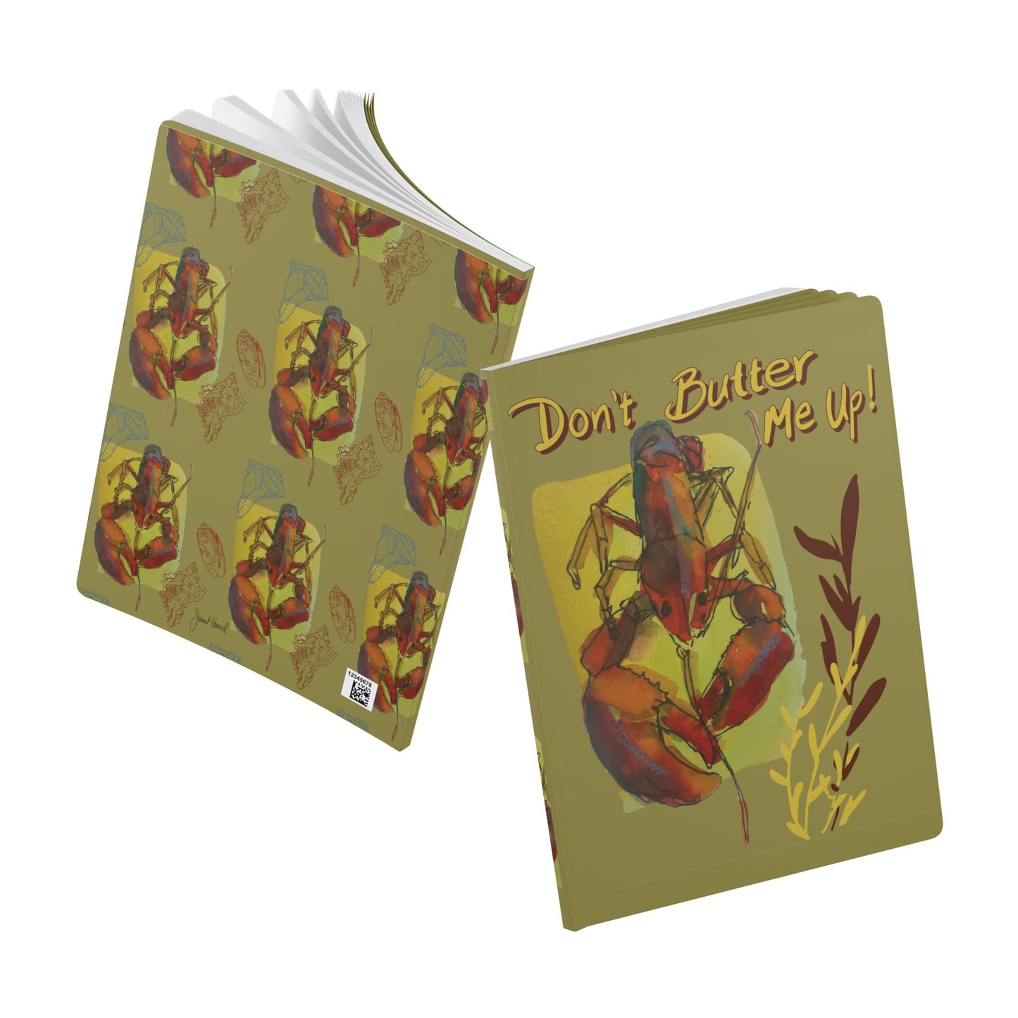 Lobster Notebook | Coastal Nautical Softcover Journal