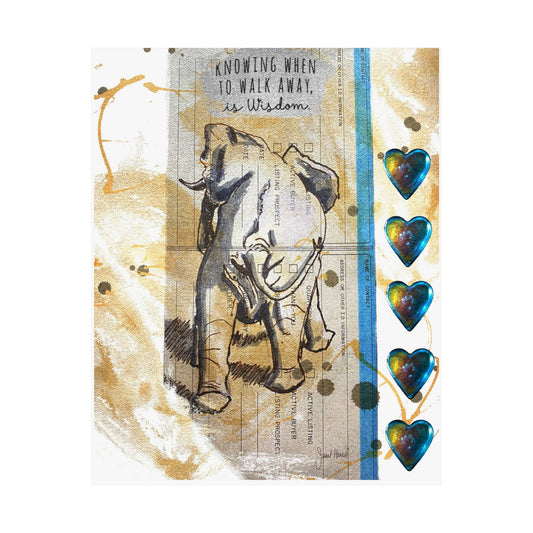 Poster "Knowing When to Walk" with artwork by Janet Hoard