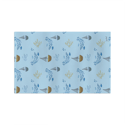 Sailboat Kitchen Towel | Coastal Blue Nautical Decor