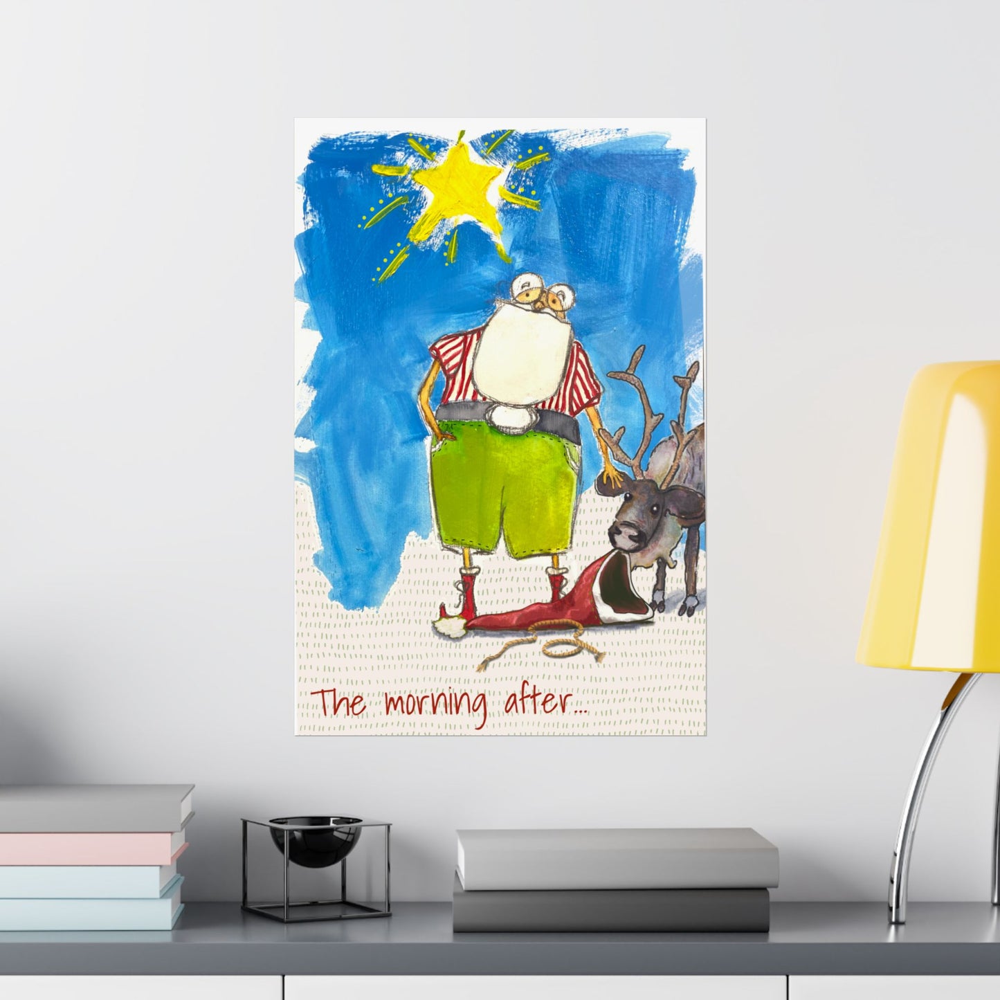 Poster "the Morning After - Santa" art by Janet Hoard