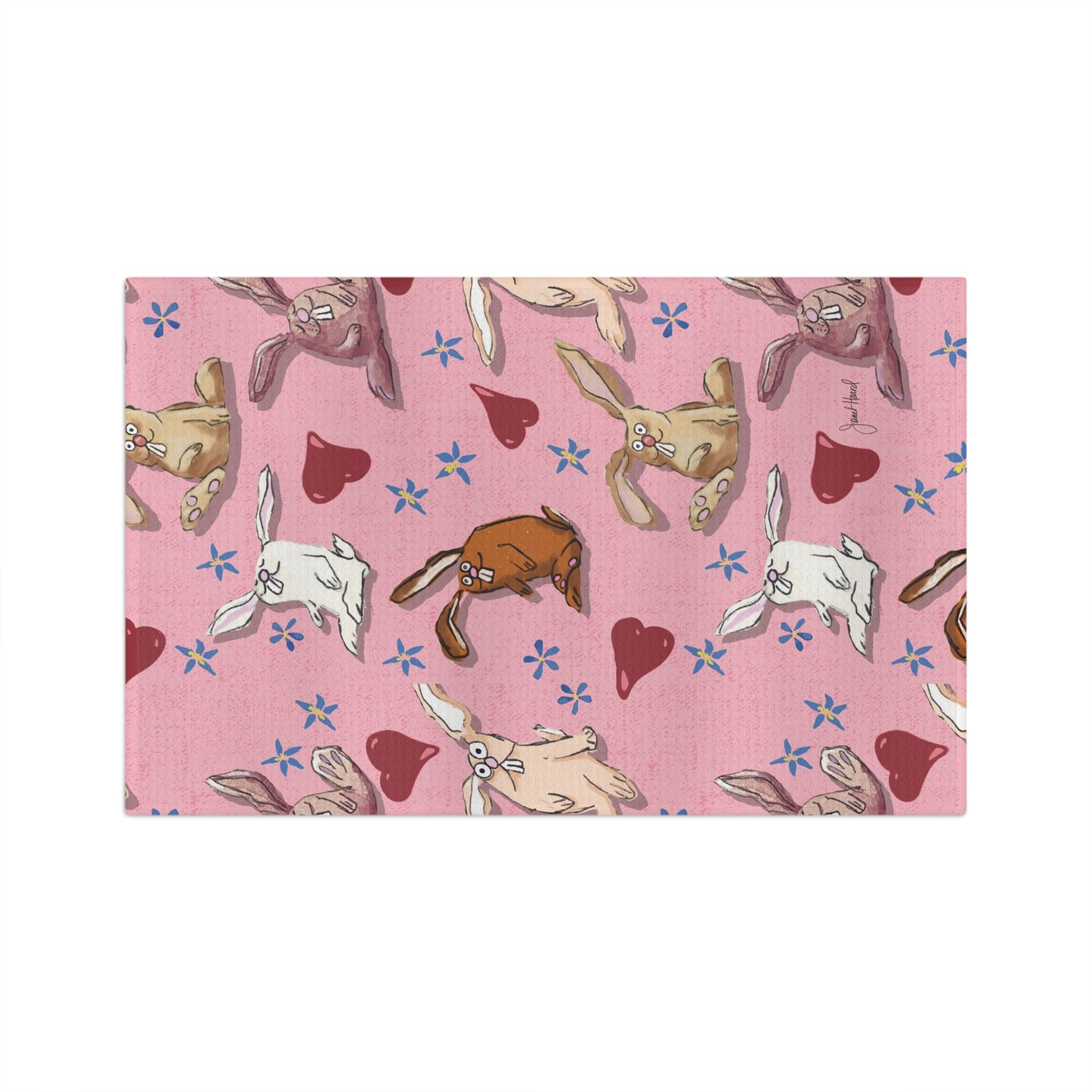 Kitchen Towel Microfiber "Funny Bunnies" by Janet Hoard