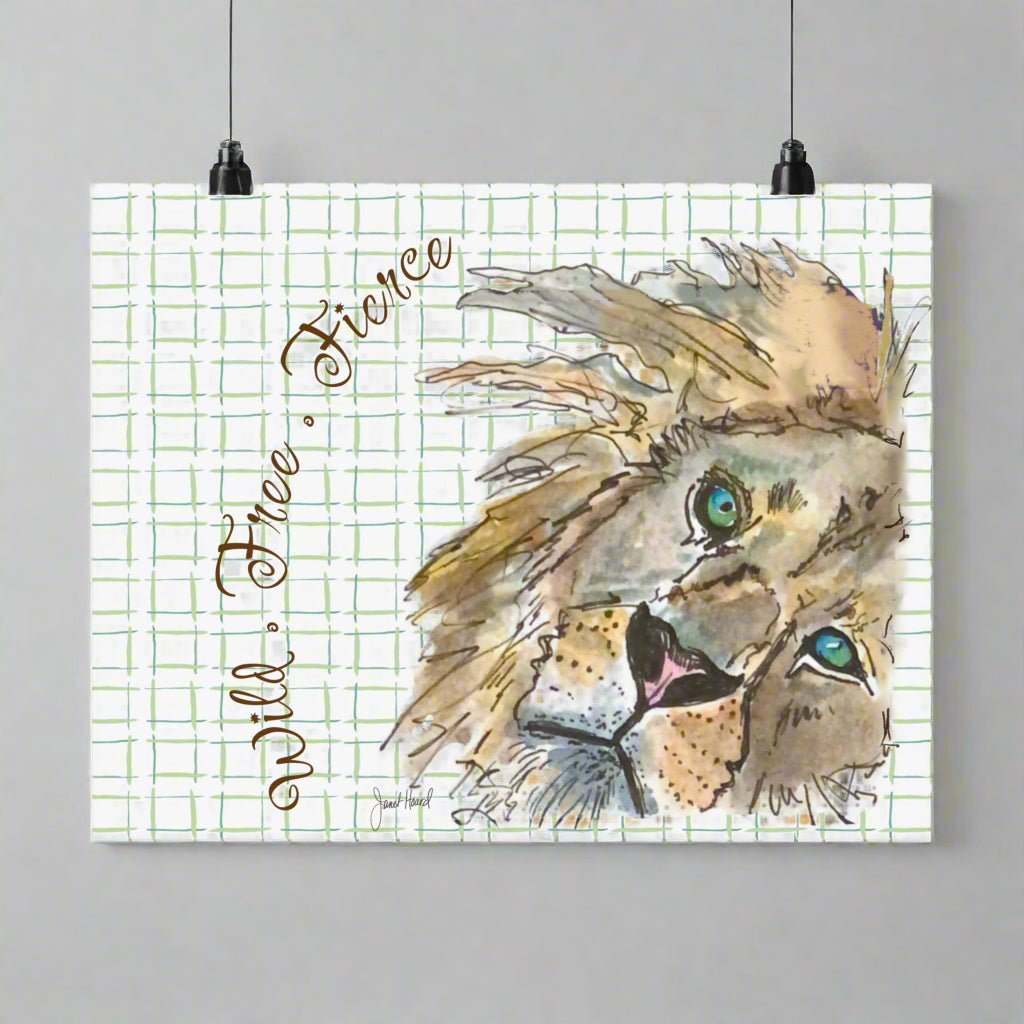 Poster - Horizontal "Wild Free Fierce" by Janet Hoard