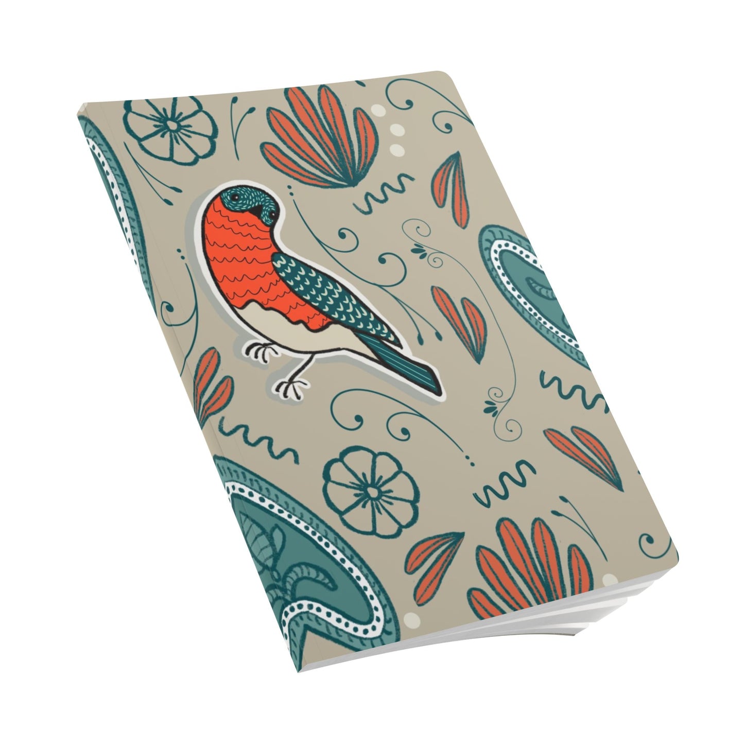 Robin Notebook | Whimsical Bird Softcover Journal
