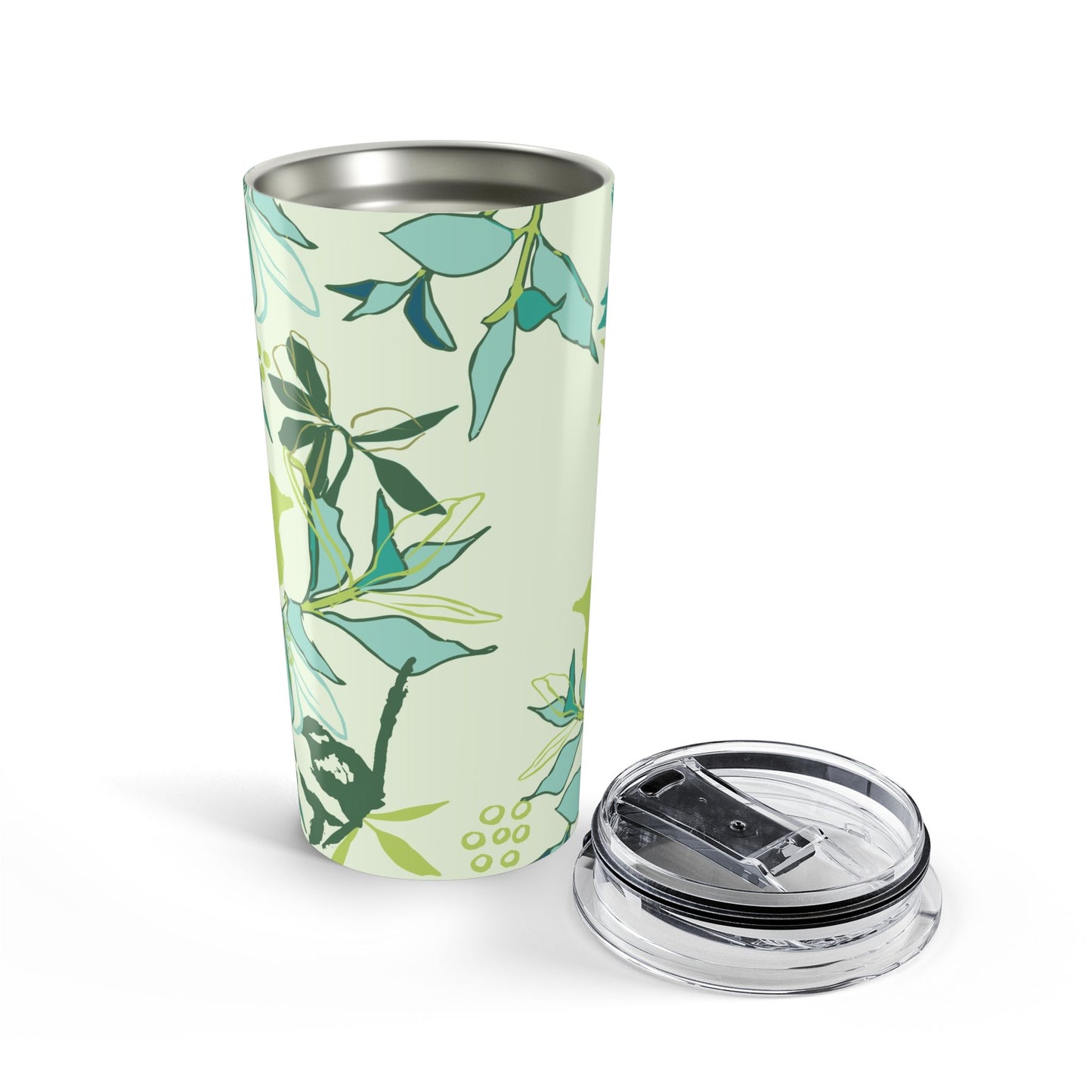 Canopy Mist Tumbler | Soft Green Botanical Travel Mug