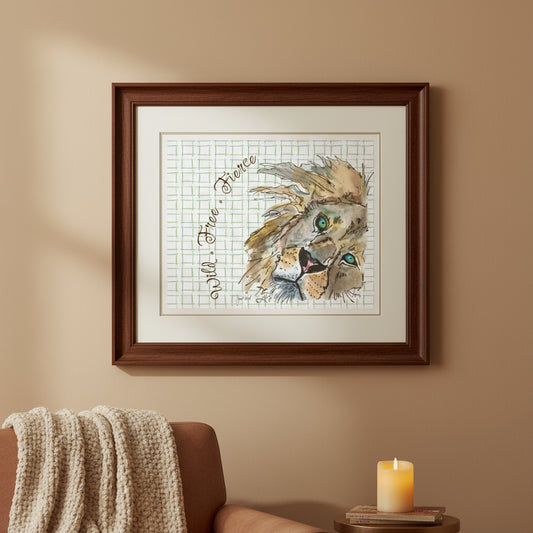 Poster - Horizontal "Wild Free Fierce" by Janet Hoard