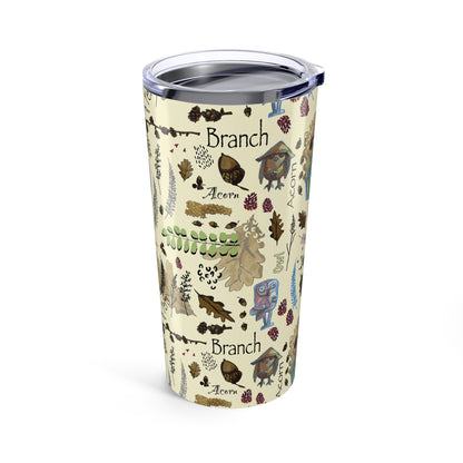 Hoot and Harvest Tumbler | Owl 20oz Nature Cup