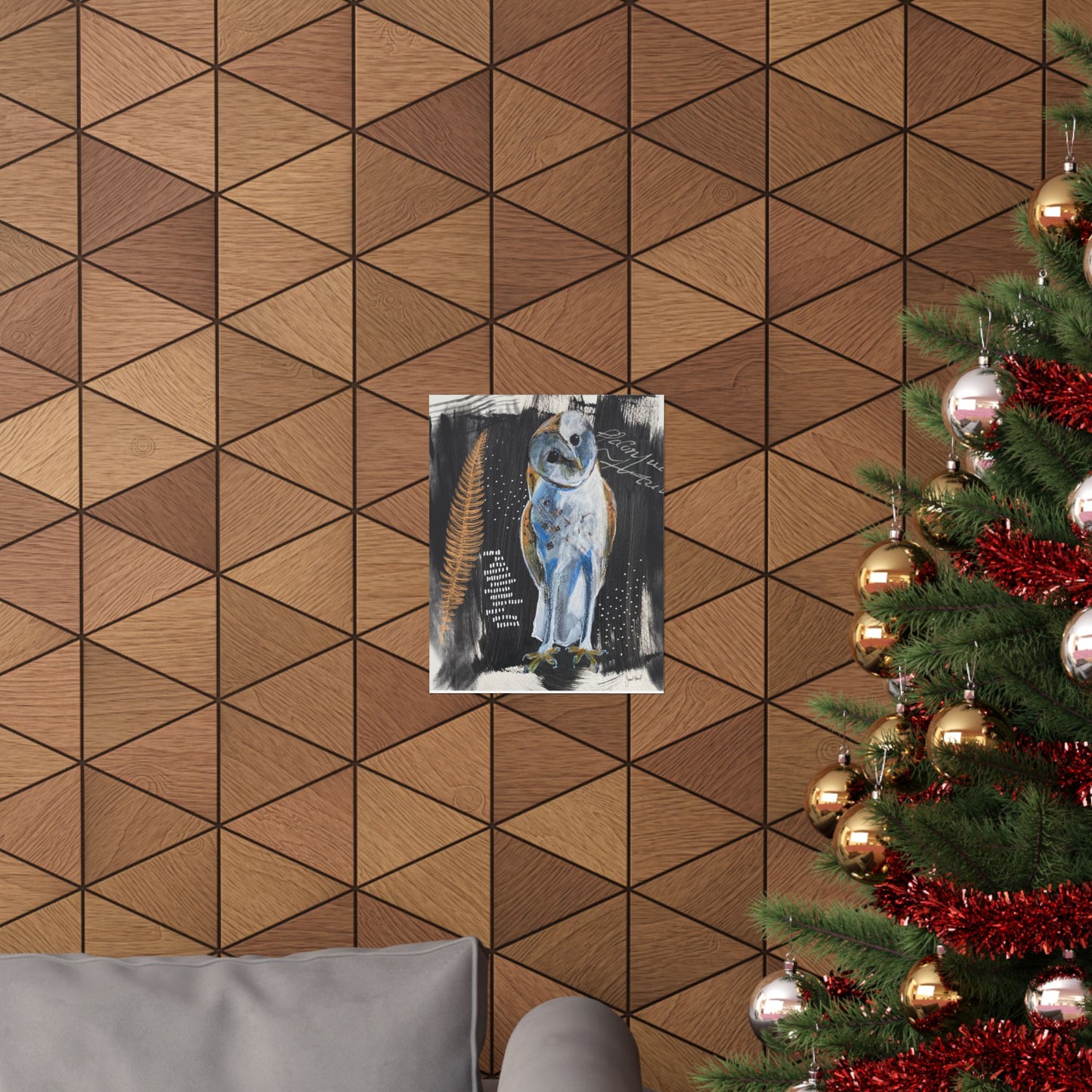 Poster "Opulent Owl" art by Janet Hoard