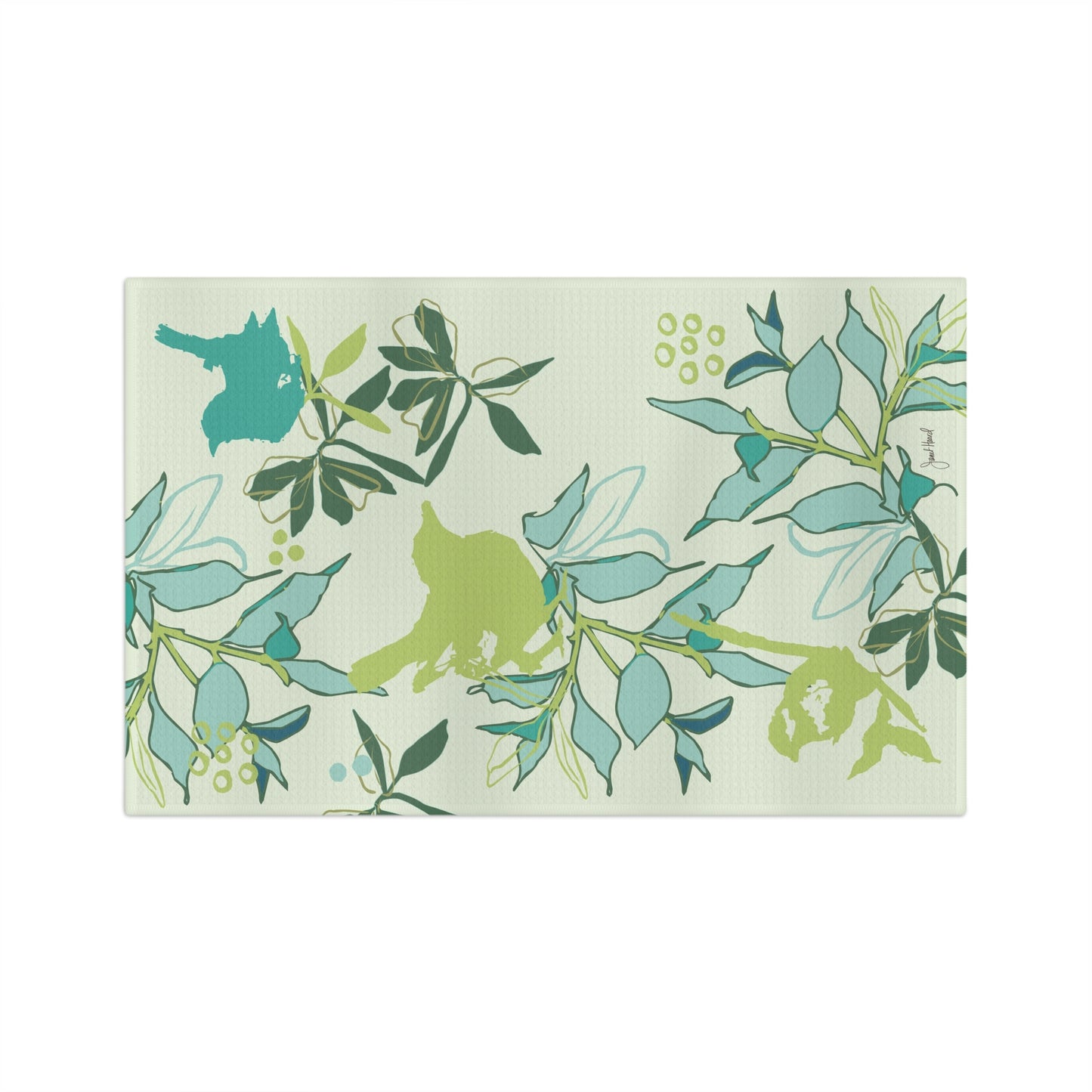 Canopy Mist Kitchen Towel | Soft Green Botanical Decor