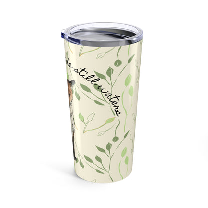 Fox Tumbler – Psalm 23:2 Stainless Steel Cup | Woodland Nature Design