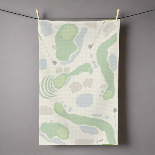 Kitchen Towel Microfiber "Raise the Par" art by Janet Hoard
