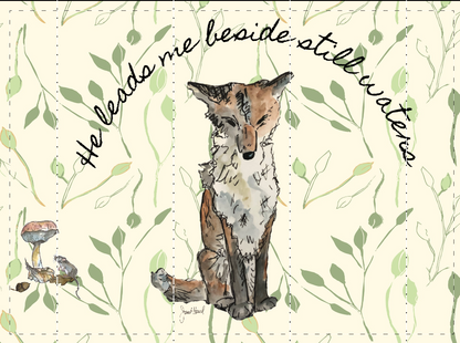 Fox Tumbler – Psalm 23:2 Stainless Steel Cup | Woodland Nature Design